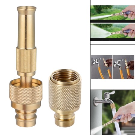 High Pressure Water Gun Household Pure Copper Direct Spray Gun Flower Watering Tool Adjustable Pressure Washer