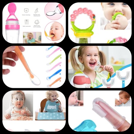 6 IN 1 Baby Utensil Combo Package.