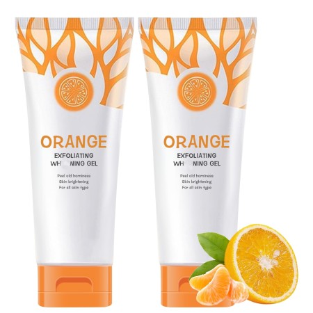 (2 pcs )Orange Exfoliating Whitening Gel Orange Exfoliating Gel Scrub Face Whitening Whitening Lazy Cream For Face