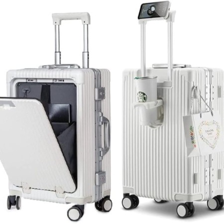 Multifunctional Front Opening Aluminum Frame Luggage | High-End New Business Cabin Suitcase