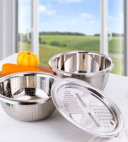 3 IN 1 VEGETABLE CUTTER WITH DRAIN BASKET