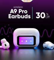 A9 Pro Wireless Earbuds Bluetooth Headphones With Smart Touch Screen ANC