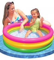 Round Baby Portable Swimming Pool Bathtub 2-LEYER. Baby age (1 to 3)