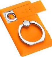 Mobile Stand With Rechargeable Lighter (ORANGE COLOUR)