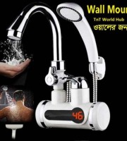 Electric Instant Hot Water Tap With Hand Shower, Digital Display (WALL Mount)