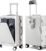 Multifunctional Front Opening Aluminum Frame Luggage | High-End New Business Cabin Suitcase