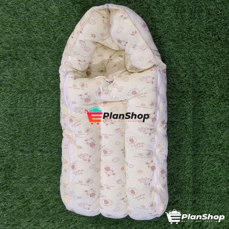 Newborn Safety Travel bed / baby sleeping bed (Velvet off white)