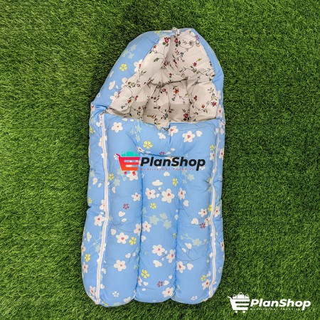 Newborn Safety Travel / sleeping bed (cotton blue)