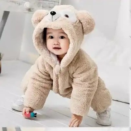 Baby Bear Rompers (Lite Gray)