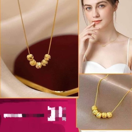 18 K GOLD PLATED BALL  Locket Necklace