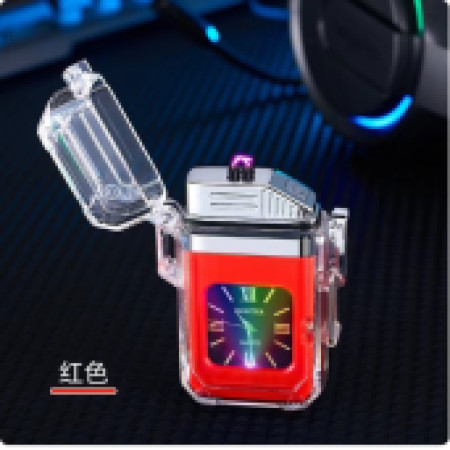 ( red color) 2 in 1 + Lighter + Watch Arc Plasma Lighter Watch