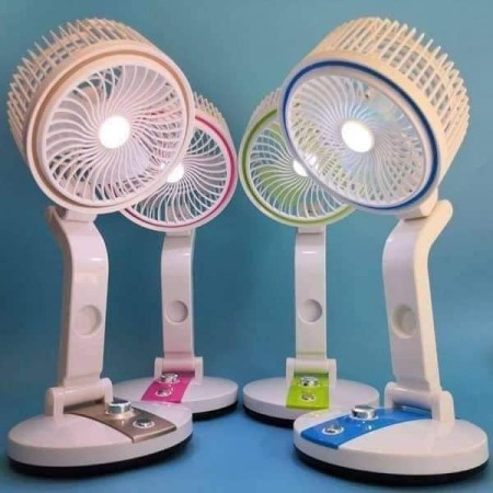 USB Rechargeable Fan With LED Light(Removeble battery)