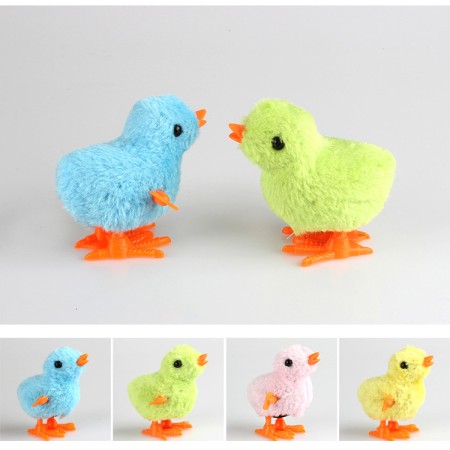 (6-pcs) Jumping Wind-up Chick Toys Chicken Hopping Windup Toy For Kids