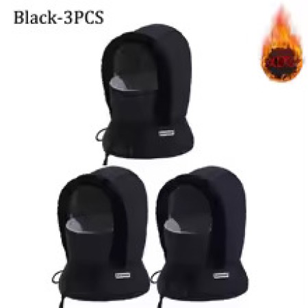 3Pcs Winter Thick Warm Windproof Hat with Earflaps