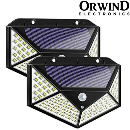 (2pcs ) LED BK 100 SOLAR INTERACTION WALL LAMP, For OUTDOOR