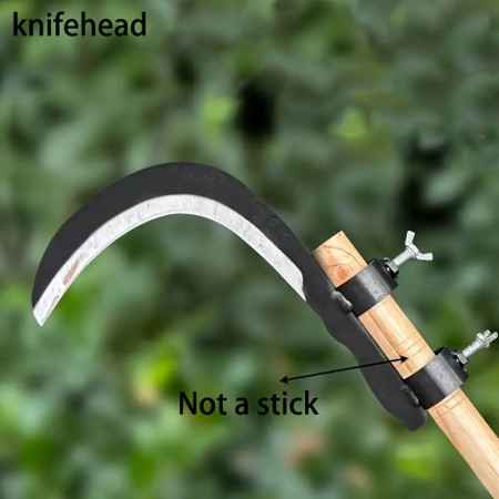 Alloy Steel Pruning Sickle - Sharp Curved Blade for Cutting Branches, Grass