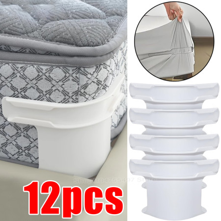 ( 3 SET 12 PCS ) Bed Sheet Holder Straps Fit For Corner, All Mattress Types